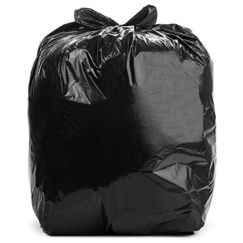 Comandante 12-16 galões 0,4 mil Black Hovery Duty Lixo sacos - 24 x 31 - pacote de 500 - para empreiteiro, zeladoria, industrial e comercial