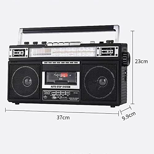 Gravador de Cassete de Rádio portátil e Player, BOOMBOX MP3 Conversão de rádio em cassete, com AM/FM/SW1-2 Três bandas,
