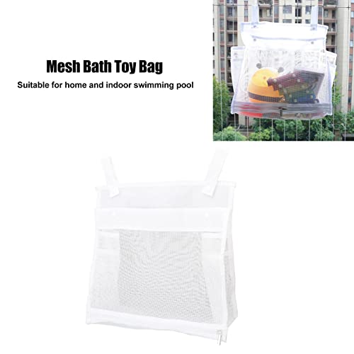 Organizador de brinquedos de banho de malha, bolsa de rede de brinquedos de banheira respirável e respirável para banheiro para