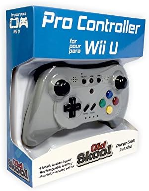 Old Skool Wireless Pro Controller Game Pad para Nintendo Wii U - Gray