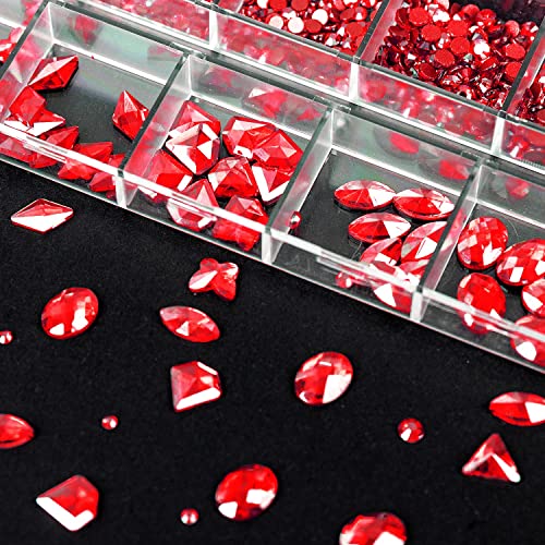 Janedream unhas de unhas strasss 3d Crystal Gems Flatback Gems Jewels Kit Mistor misto Diomands Heart Butterfly Charms