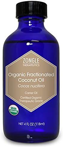 Zongle USDA Certified Organic Fractionated Coconut Oil, Cocos nucifera, 4 oz