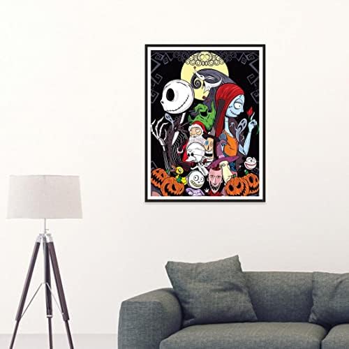 Diamond Painting de diamante eitseued Halloween Jack e Sally, Nightmare Before Christmas Cross Stitch Diamond Kit Arts Craft Home