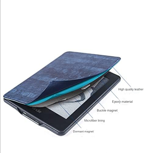 Case compatível com o Kindle All-New 10th Generation 2019, a capa de protetora de proteção de lasca de couro inteligente de couro PU com função de desperdício automático/sono e fechamento magnético, luar