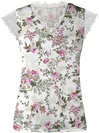 Tanques de acabamento de capa de pescoço feminino Tampas de acabamento Casual estampa floral lixo blusas sem mangas camisetas laterais