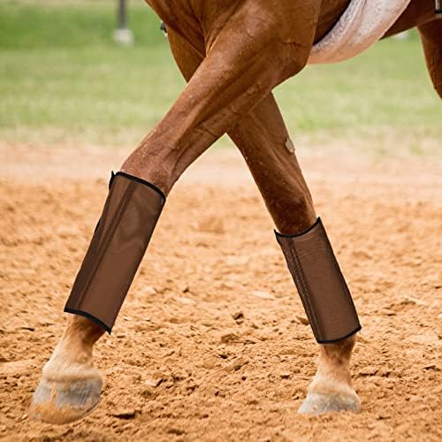 Conjunto de 8 botas de mosca para cavalo para cavalo de malha respirável Botas protetidas pernas protetem pernas de cavalo