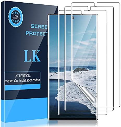 LK [3 pacote] Protetor de tela para Samsung Galaxy Note 10 Plus / Note 10+ / Nota 10 Plus 5G Filme flexível Auto -cura HD Clear, Case Friendly