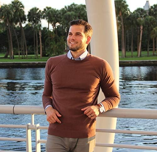 CC Perfect Slim Fit Crewneck suéteres para homens | Suéter masculino leve e respirável | Pullover de ajuste macio