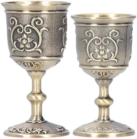 N/A Bronze Vintage Goblet Cup Cupe Copo em Releição Real