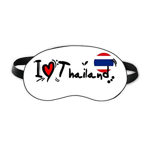 Eu amo a bandeira da palavra da Tailândia, amor, ilustração da ilustração do sono, olho de olho de olho macia, capa de sombra
