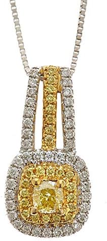 Gin & Grace 18k Triple Tone Gold Diamante Natural Diamante Colar com Diamante Amarelo Diamante Naturais Vestir Jóias para Mulheres