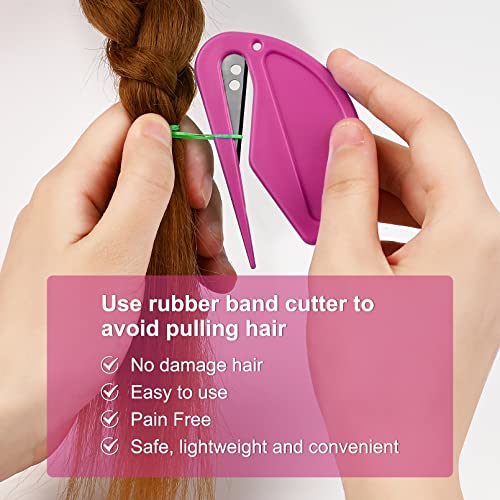 Deeka 1500pcs Clear Mini Rubber Bands, Cutter de faixas de borracha de 4 PCs para cabelos, Ferramentas de estilo de cabelo 5pcs