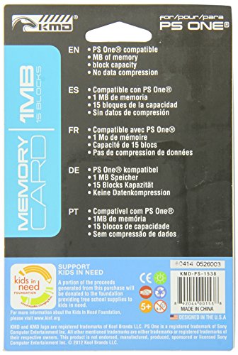 Komodo PlayStation 1 Cartão de memória 1MB