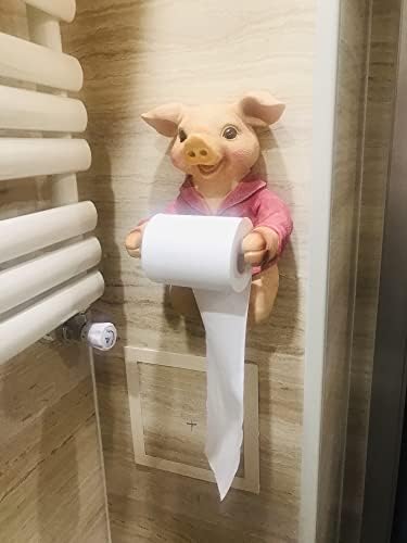 3D Pig Tootom Towel Kitchen Hanger Rack Banheiro Rolo de toalhas Organizador simplesmente em pé de bancada Rolo de papel para mesa