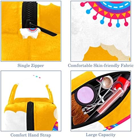 Tbouobt Gifts For Men Mulheres Bolsas de maquiagem Bolsa de higiene pessoal Smitres Cosmetic Sacos, Lamão de Animal de Cartoon Bem -vindo