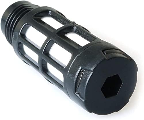 Meetoot 5pcs silenciador de plástico 1/4 NPT Pneumático Compressor de ar preto Black Silenciador Reducertot Reducertot
