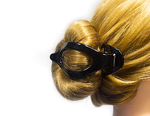 Xzp preto clipe de cabelo de pato curvo para mulheres French francês Frente confortável Hold Hair Clips for Ponytail