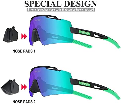 Óculos de sol de ciclismo de moofee esportam óculos de sol polarizados para homens, mulheres que andam de pesca com copos de corrida de beisebol de golfe