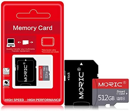 512 GB CARTÃO DE MEMÓRIA CLASSE 10 Micro SD MicroSDXC para Nintendo Switch, Smartphones, Câmeras, tablets e drones