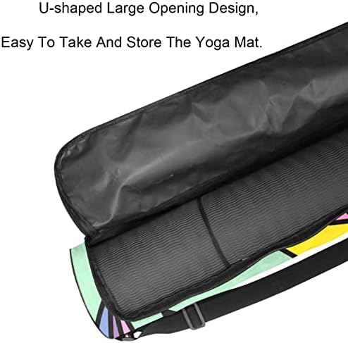 Saco de tapete de ioga ratgdn, arco-íris Shoot Star Exercício ioga transportadora de tape