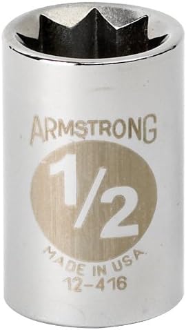 Armstrong 12-432 1 polegada, 8 pontos e 1/2 polegada de acionamento SAE