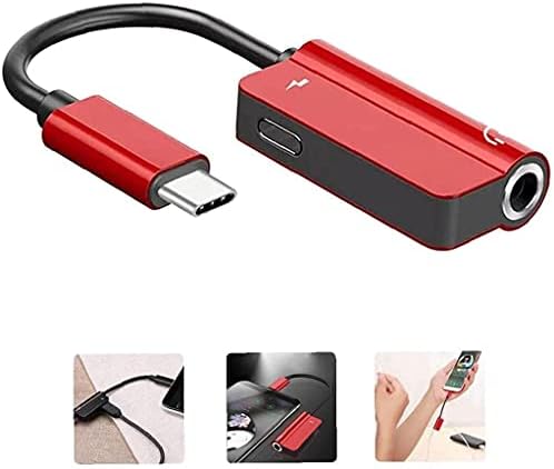 2-em 1 USB tipo C a 3,5 mm Adaptphone Adaptphone Red Processamento Prático Econômico Atraente Processamento