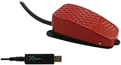 Interface USB de três trocas X-KEYS com interruptor de pé comercial vermelho