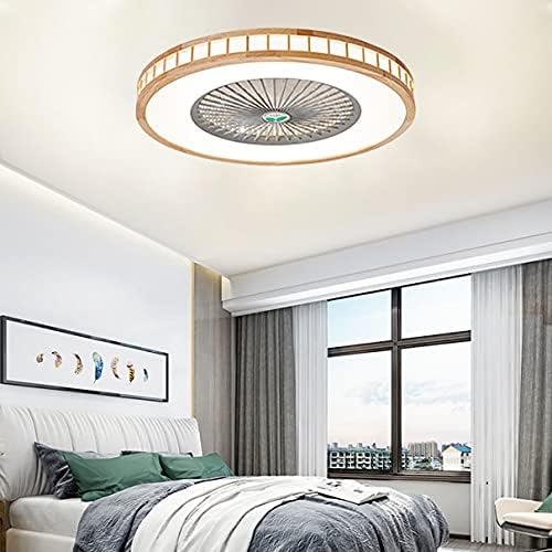Ventilador de teto Fehun com controle leve e remoto quarto silencioso LED LED Dimmível
