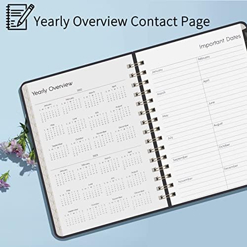 ColorLife 2022 Planner, 2022 Planejador semanal e mensal com guias e bolso em janeiro de 2022 - dezembro de 2022, 5,8 '' x 8,3