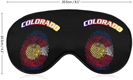 Máscara do sono da bandeira do estado do estado do Colorado máscara ocular portátil suave com alça ajustável para homens mulheres