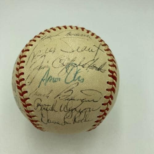 1976 All Star Game Team assinou beisebol com Thurman Munson JSA COA - Bolalls autografados