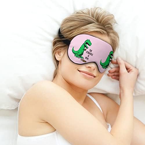 Dinosaur Pizza Eye Mask Sleep Sleep Beldfold com Blocos de cinta ajustável Blinder leve para viagens para viagens Sleeping Yoga Nap Mulher Mulheres
