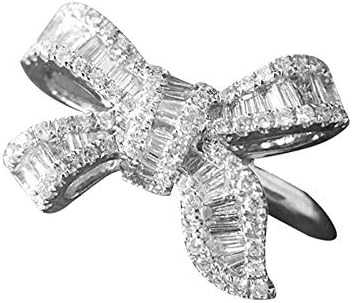 2023 Novo 611 anel de anel branco estilo prata arco ladies 925 anéis de casamento pedras gem