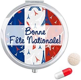 Celebração Eiffel Tower France Landmark Case Pocket Medicine Storage Box Recipiente Distribuidor