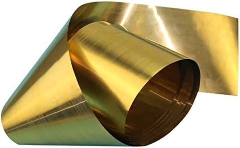 Goonsds H62 Metal de metal de bronze Rollo de placa de papel alumínio 100mm/3,93inchx1000mm/39,9 polegadas, espessura: 0,4 mm