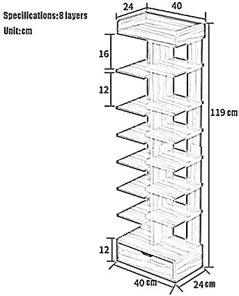 Whlmyh Rack de sapato de estilo simples, gabinete de sapato de entrada de madeira de armazenamento de armazenamento