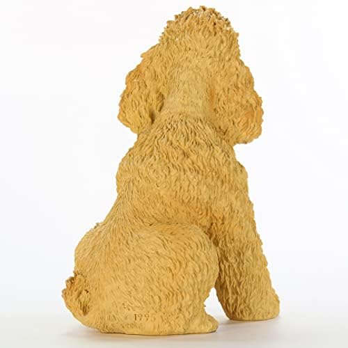 Estatueta de cão esportivo de poodle - damasco