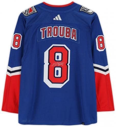 Jacob Trueba New York Rangers autografados 2022-23 RETRO RETRO ADIDAS Jersey Authentic - Jerseys autografadas da NHL