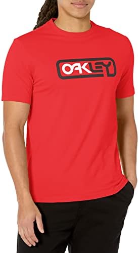 Oakley unissex adulto trancado em camiseta B1B, linha vermelha, médio dos EUA