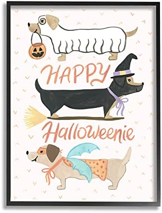Stuell Industries Happy Halloweenie cães festivos usando roupas fofas, design de Heather Strianese