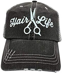 R2N FASHIONS Hair vidas Vida para o cabelo feminino Capaceador de cabelo Capinho do caminhoneiro Capinho preto/cinza