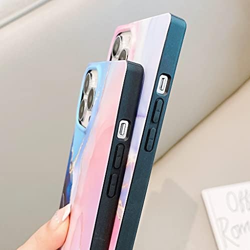 Banailoa Compatível para iPhone 13 Pro Square Case, capa de mármore de luxo para mulheres tpu macio tampa feminina feminina desingida para [somente] iPhone 13 Pro - 6,1 polegadas