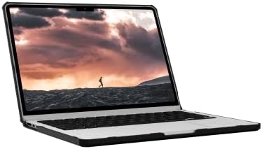 UAG projetado para MacBook Air 13 Caso 2022 M2 Plyo Ice/Preto, Translúcido, Translúcido, Robagem Limpa Tátil Tátil Laptop Tampa