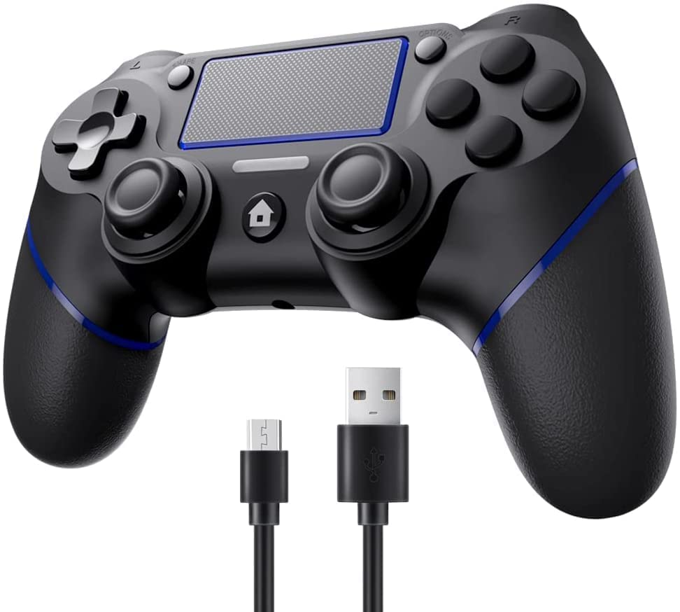 Substituição de Morenjoy para controlador PS4, controlador sem fio Bluetooth Dual Vibration Game Joystick Controller para