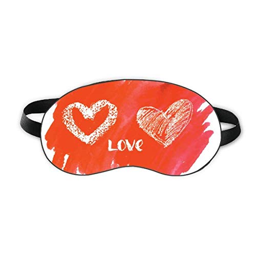 Red Love You Heart Quote Handwrite Sleep Eye Shield Soft Night Blindfold Shade Cover