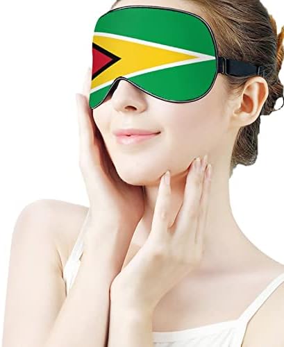 Guiana Bandeira do sono máscara de olho de olho tampas de olho macio bloqueando luzes vendidas com cinta ajustável para tirar