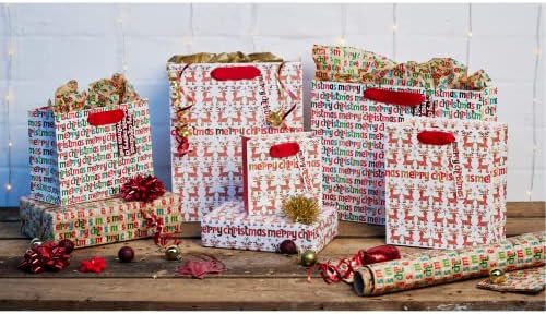 Bolsa de presente médio de Natal, bolsa de presente médio para Natal, bolsa de embrulho de presente de Natal, Feliz Natal