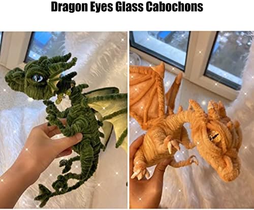 100pcs variados olhos de dragão de vidro Cabochon Olhos para boneca de barro Fazendo adereços de esculturas para artesanato de bricolage,