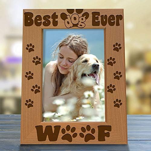 Kate Posh - Melhor cachorro de todos - patas de cachorro e moldura de imagem de decoração woof
