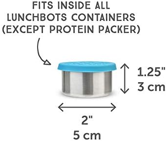 Lunchbots pequenos quedas de recipientes de condimentos - Conjunto de 3 - copos de porção perfeitos - Lunhana da
